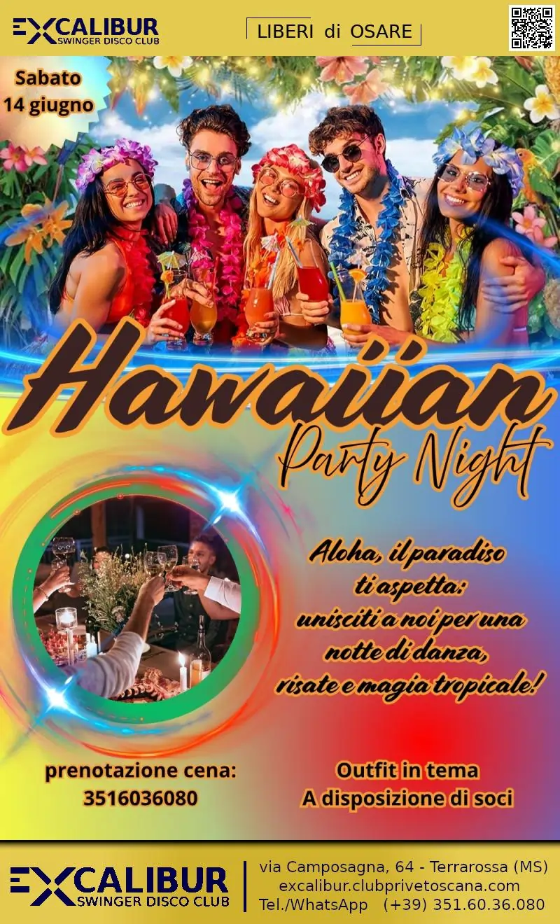 Swinger club prive evento Hawaiian Party